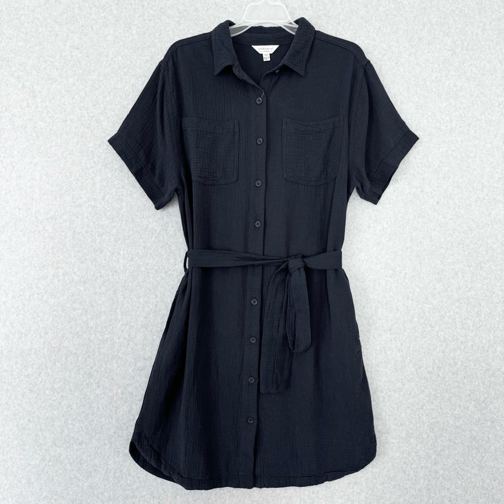 Classic Navy Shirt Dress